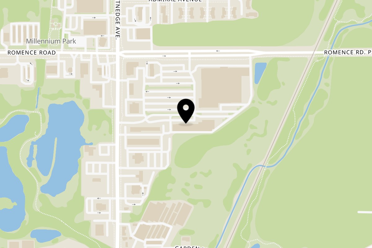 Map showing the location of A Thai Cafe on 7089 S Westnedge Ave in Portage
